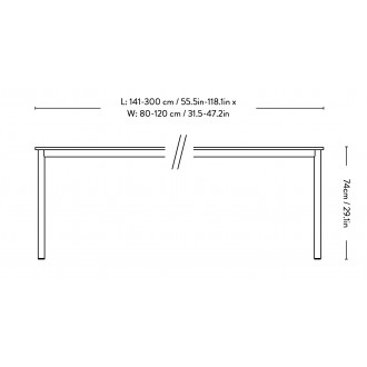 Table Drip sur mesure  sans pied central  – Plateau Linoléum