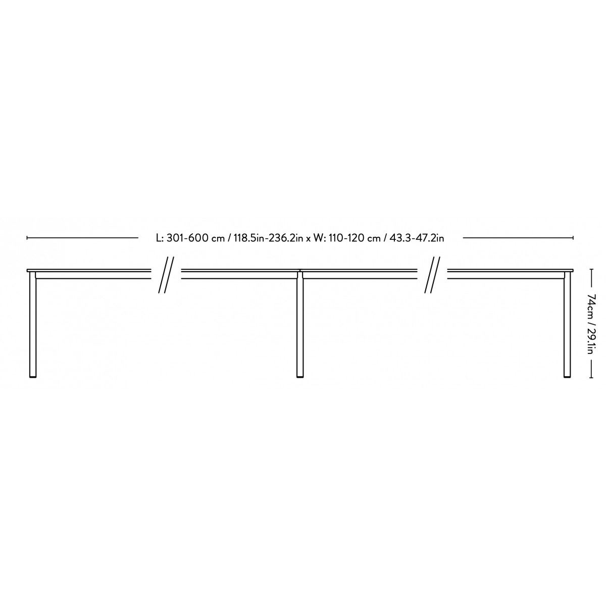 Table Drip sur mesure  avec pied central  – Plateau Fénix