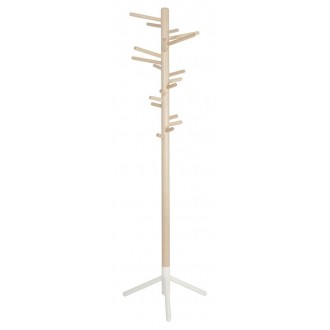 natural lacquered birch + white base - 160 Clothes Tree