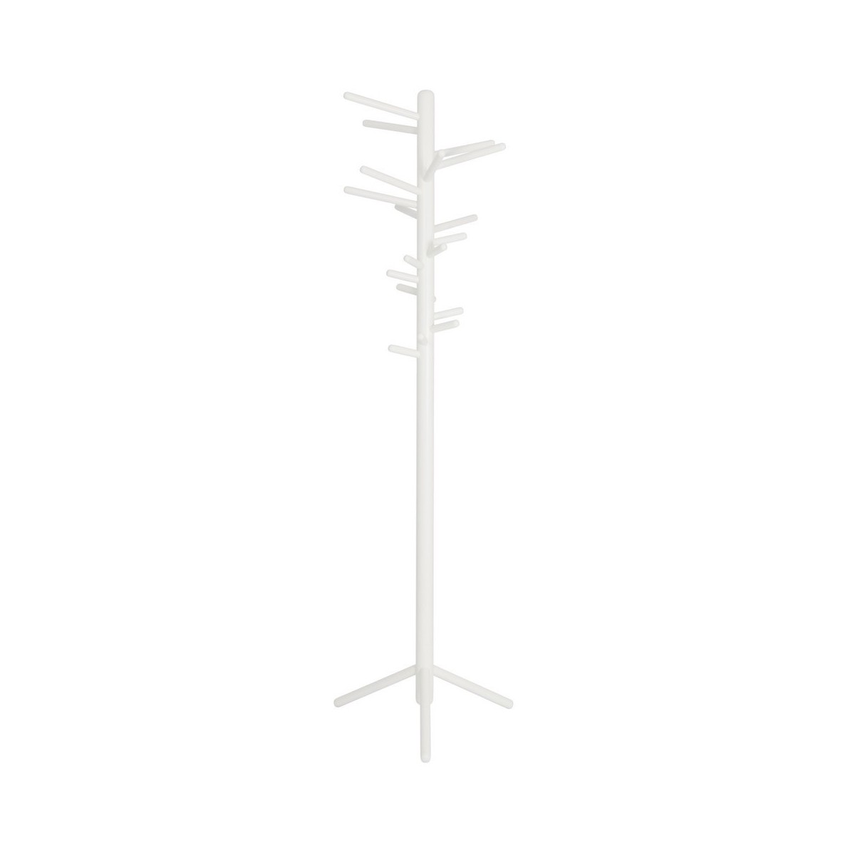 white lacquered birch + white base - 160 Clothes Tree
