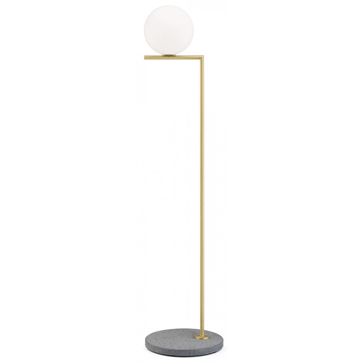 laiton + socle lave grise - F012A03C059 - Lampadaire IC F1 Outdoor