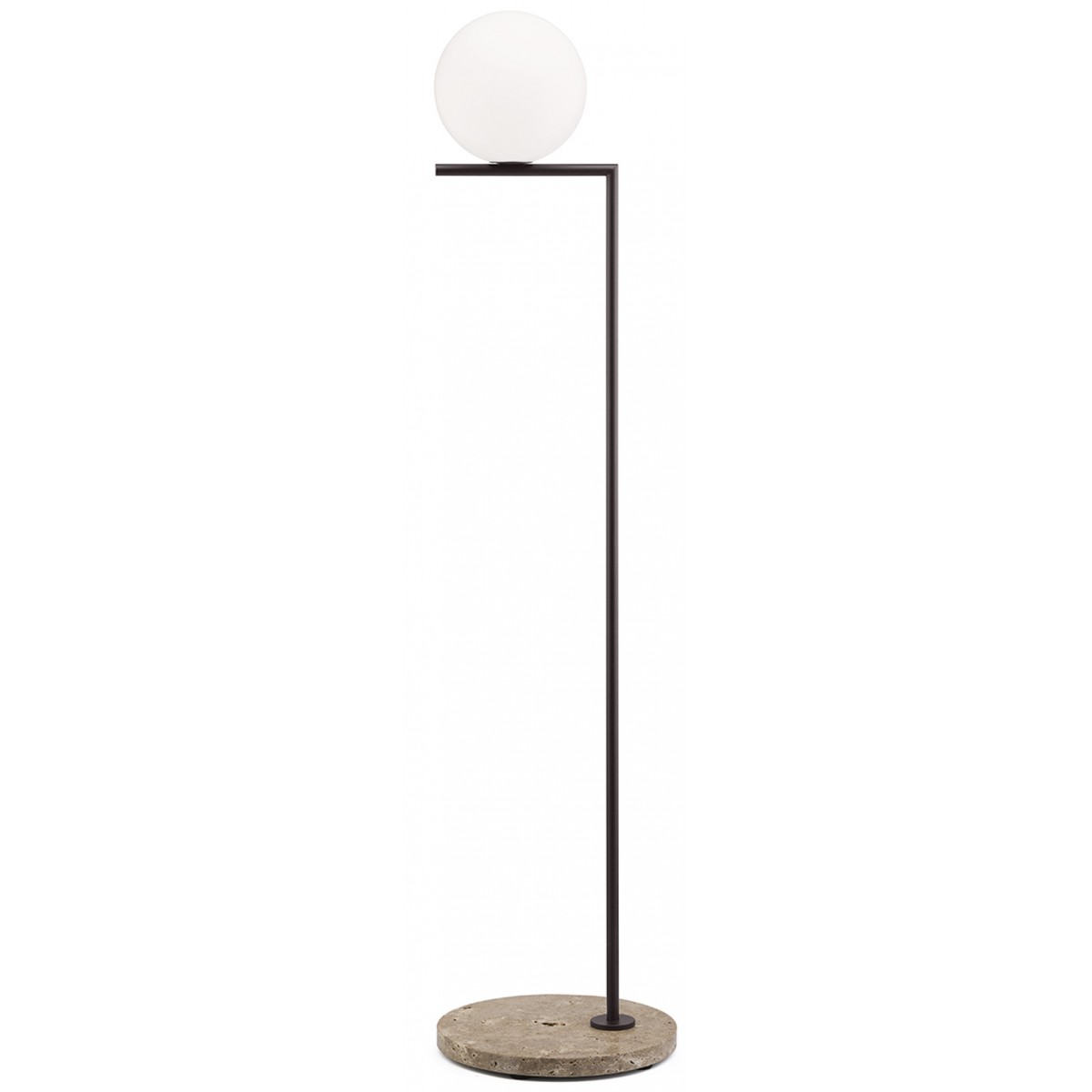 deep brown + travertino imperiale base - F012A01C018 - IC F1 Outdoor Floor Lamp