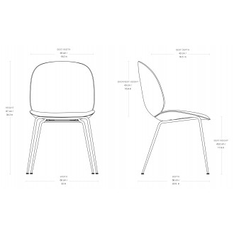 Gubi Light Boucle  (012) - black legs – Beetle chair