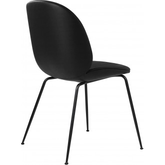 Black Basic leather + Black base - Beetle Chair