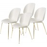 pack of 4 Beetle plastic chairs - Alabatser white shell - metal legs