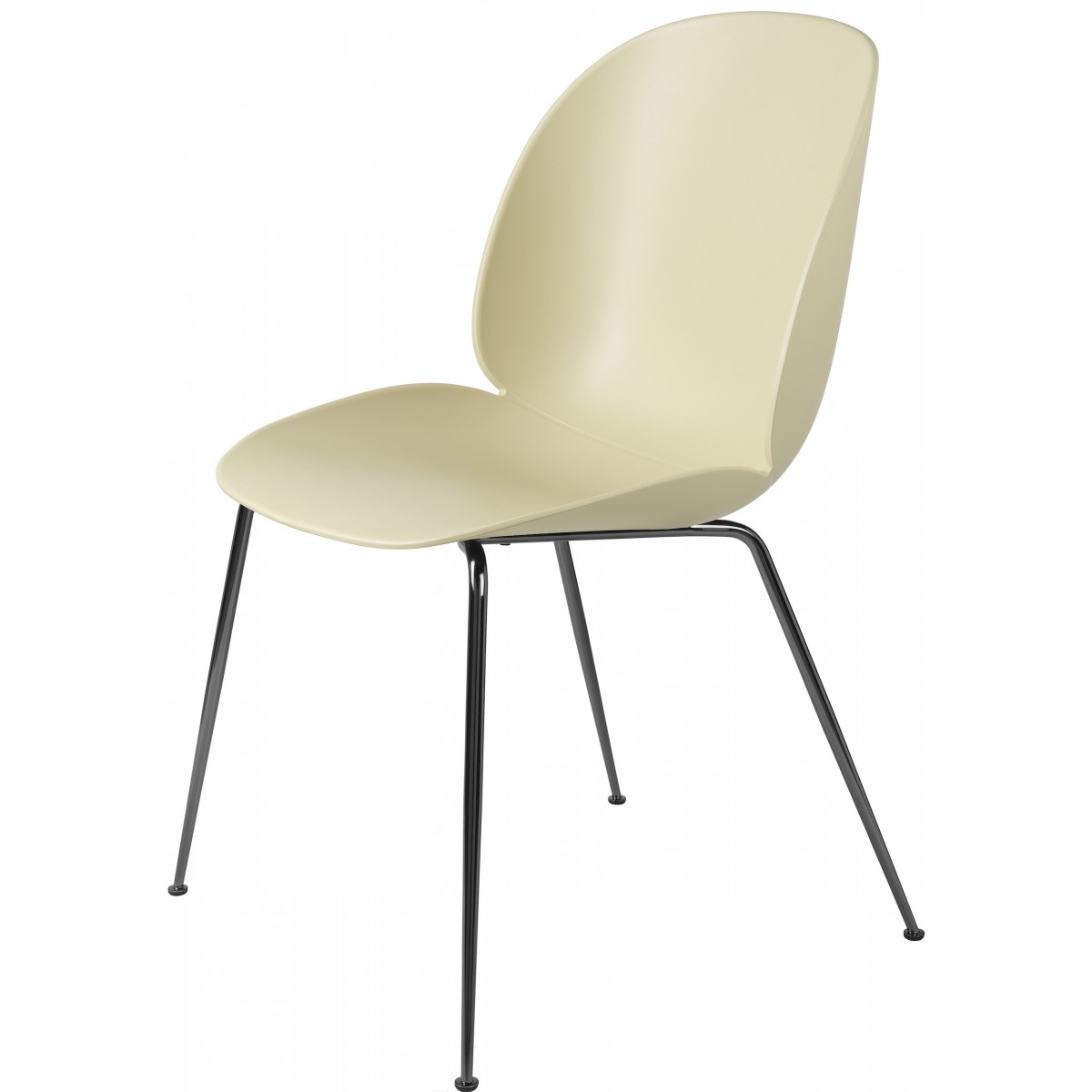 pastel green shell - black chrome base - Beetle chair plastic