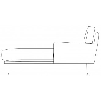 chaise longue module, left armrest - Flaneur