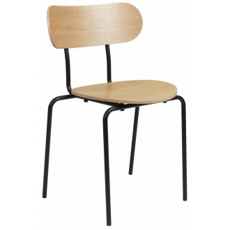 lacquered oak - Coco chair without armrest