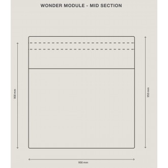 Module A - Wonder mid-section module 90x95 cm