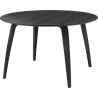 black stained ash - round Gubi dining table Ø120cm