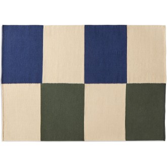 peach green check - 170x240 - Flat Works rug - HAY