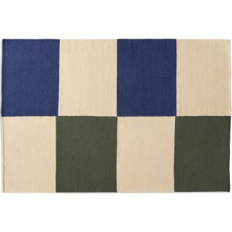 peach green check - 200x300 cm - Flat Works rug - HAY