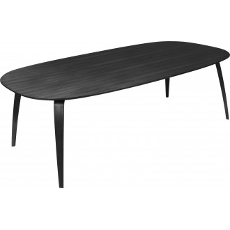 black stained ash - elliptical Gubi dining table 120 x 230 cm
