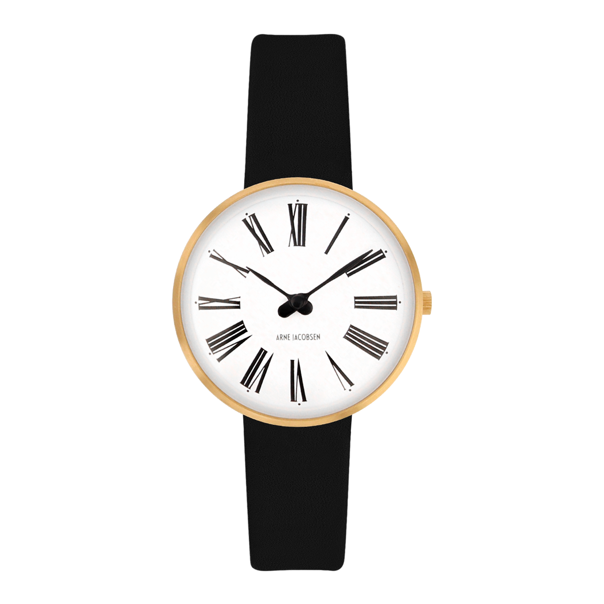 Roman watch - Ø30, Ø34 or Ø40 mm - gold/white, black leather
