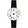 Roman watch - Ø30, Ø34 or Ø40 mm - gold/white, black leather
