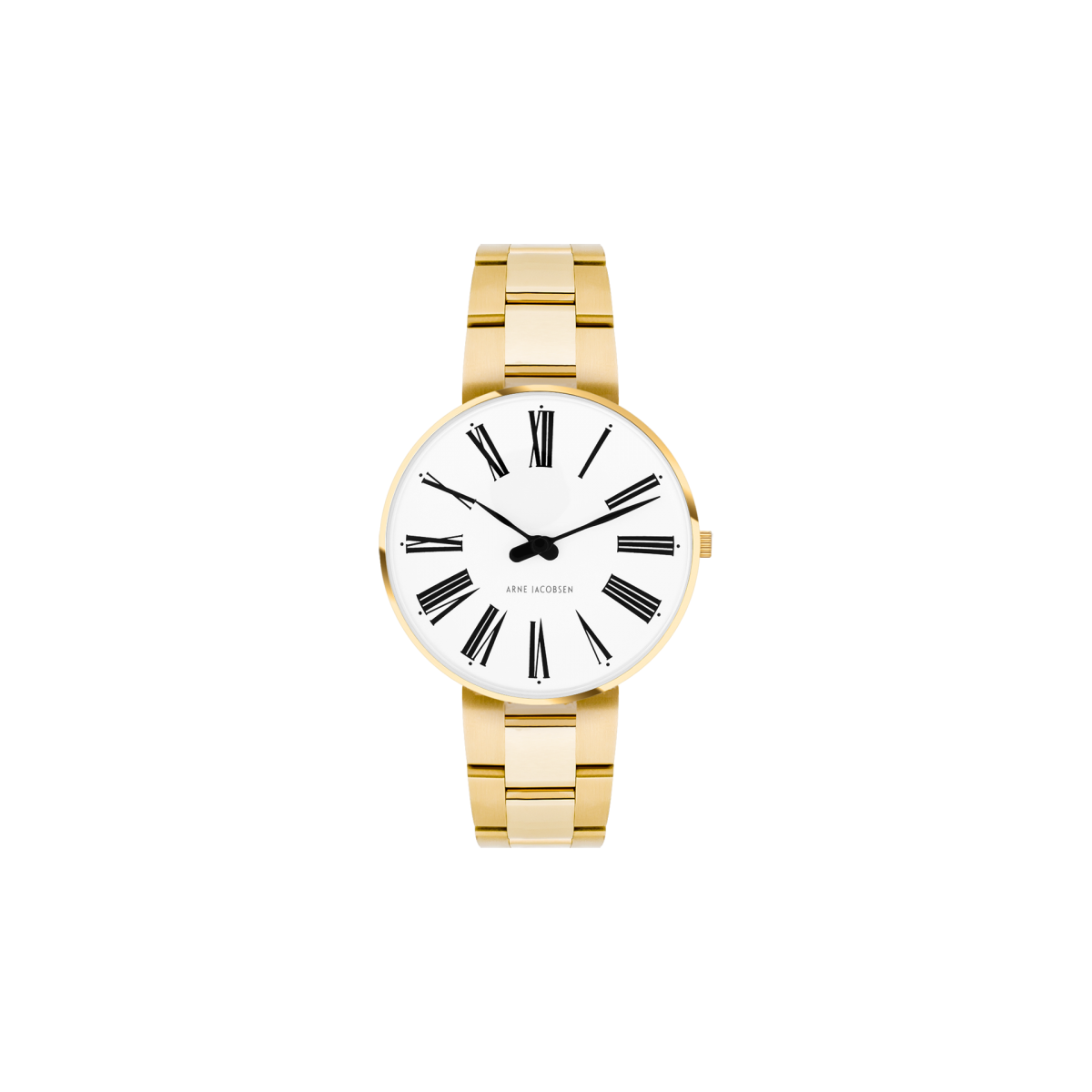 Roman watch - Ø30 or Ø34 mm – gold/white, steel strap
