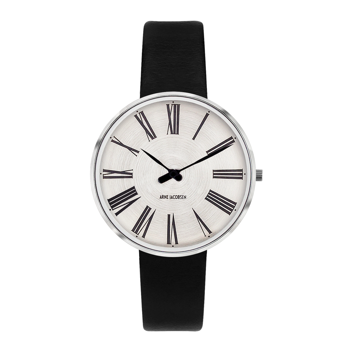 Roman Sunray watch - Ø34mm - stainless steel, black leather