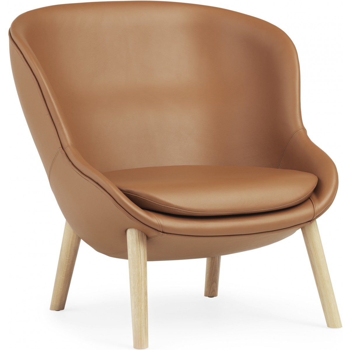 cuir Ultra 41574 / chêne - fauteuil bas Hyg