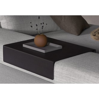 Aluminium tray with Treviso Leather - Cinder Block