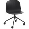 black, with castors - Visu Wide chair swivel base