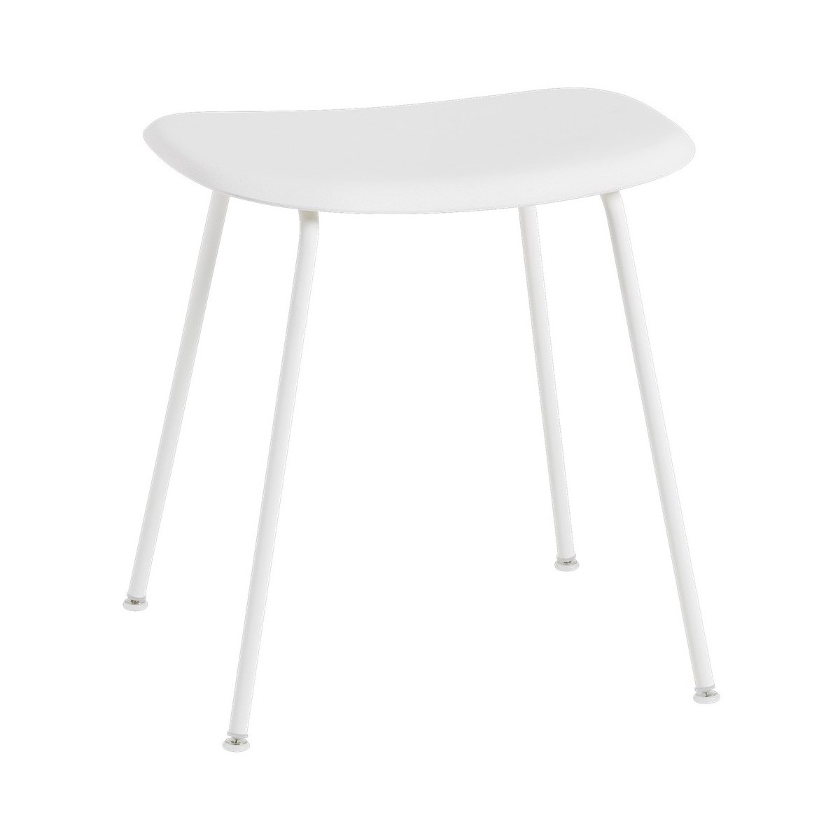Fiber - stool - recycled plastic - white / white