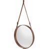 ø70cm - Cuir naturel - miroir circulaire Adnet