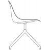 unupholstered - Fiber chair without armrest swivel base