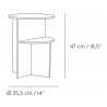 OUT OF STOCK - Halves Side Table - light grey