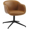 Refine Leather cognac / black - Fiber Conference Armchair - swivel base