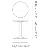 Blanc cassé + chêne - Ø41cm, H48cm - table d'appoint Soft