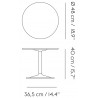 Off white - Ø48cm, H40cm - Soft side table