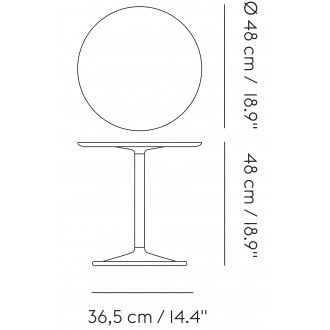Black - Ø48cm, H48cm - Soft side table