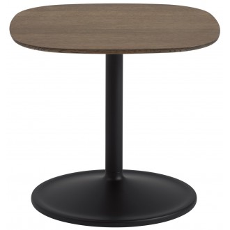 Black + smoked oak - 45x45cm, H40cm - Soft side table