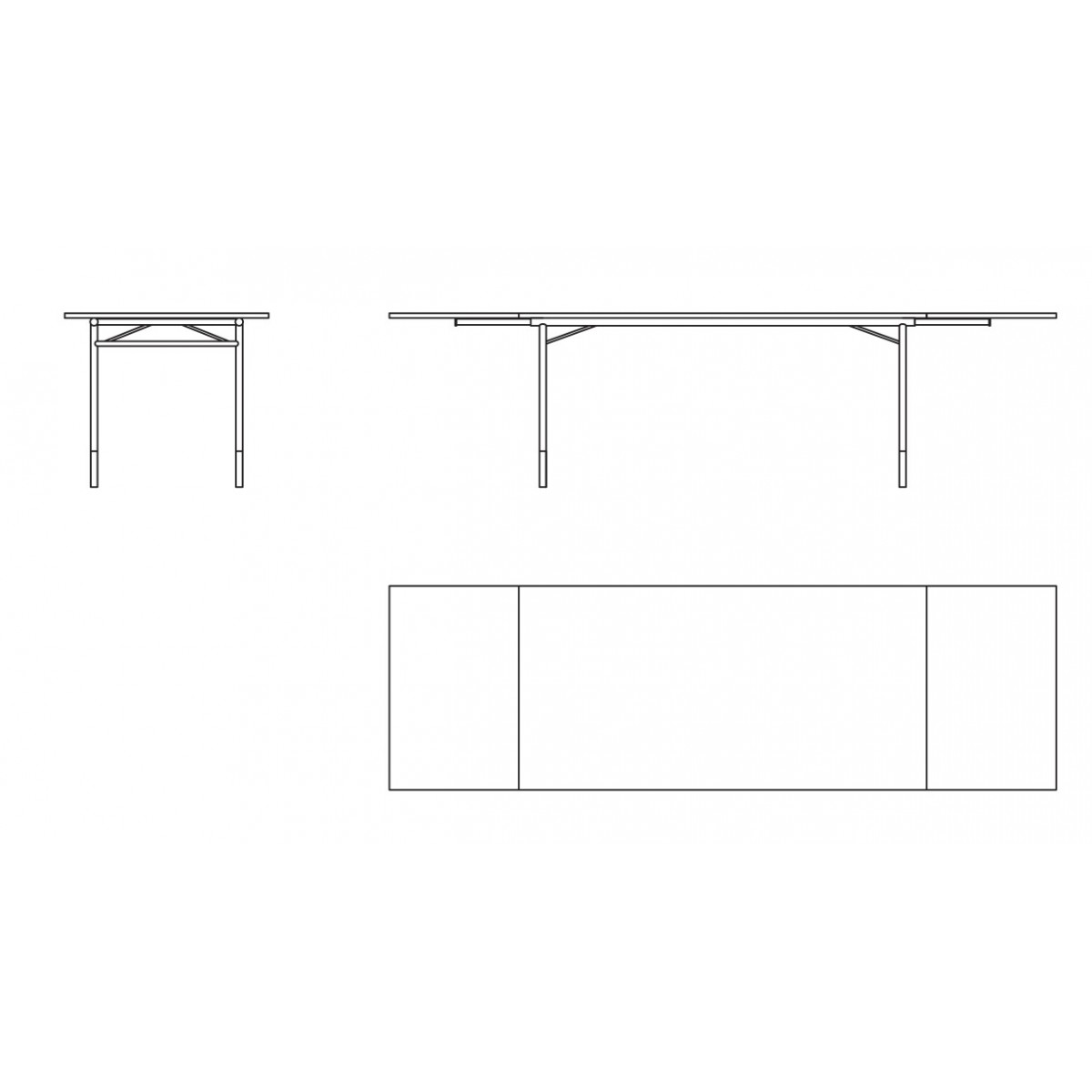 table Nyhavn avec deux rallonges