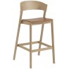 Refine Leather cognac / oak - Cover stool