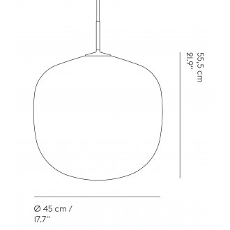 white - Rime pendant Ø45 cm