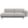 Clay 12 / black – In Situ 2-seater sofa / configuration 2 – 198 x 107 cm