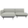 Clay 12 / black – In Situ 2-seater sofa / configuration 6 – 216 x 169 cm