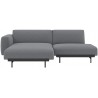Ocean 80 / black – In Situ 2-seater sofa / configuration 6 – 216 x 169 cm