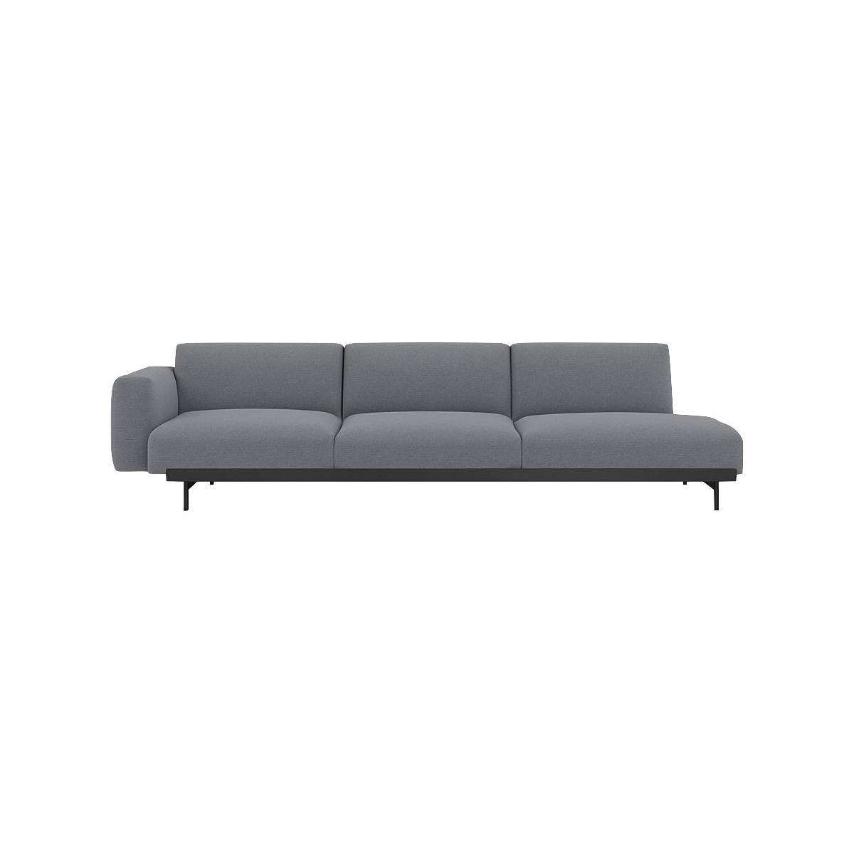 Ocean 80 / black – In Situ 3-seater sofa / configuration 3 – 279 x 107 cm