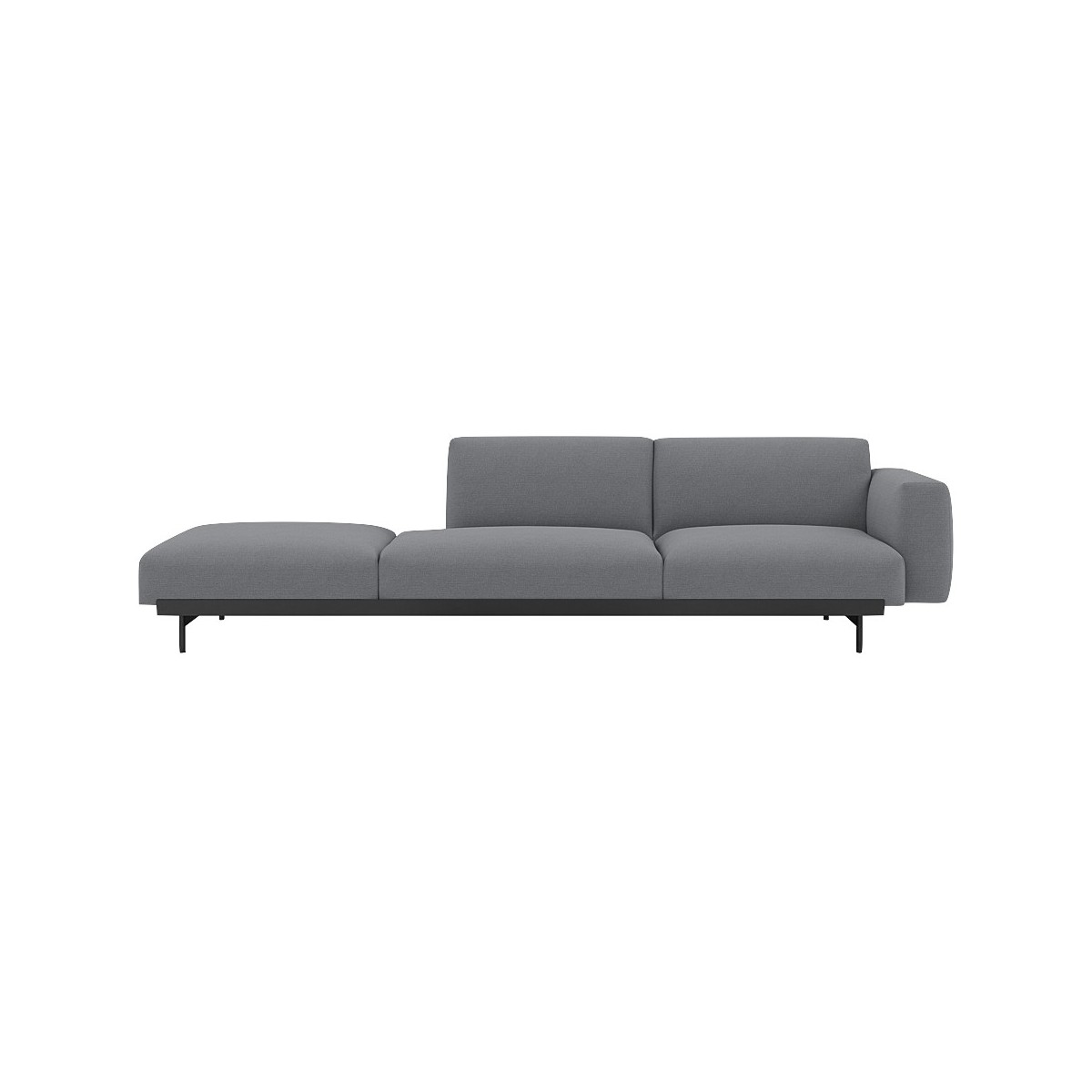 Ocean 80 / black – In Situ 3-seater sofa / configuration 4 – 279 x 107 cm