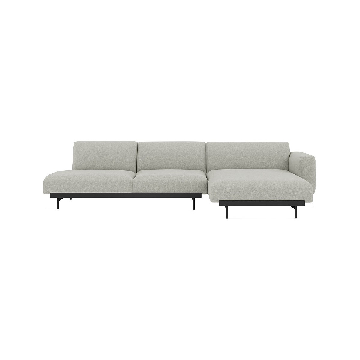 Clay 12 / black – In Situ 3-seater sofa / configuration 8 – 297 x 169 cm