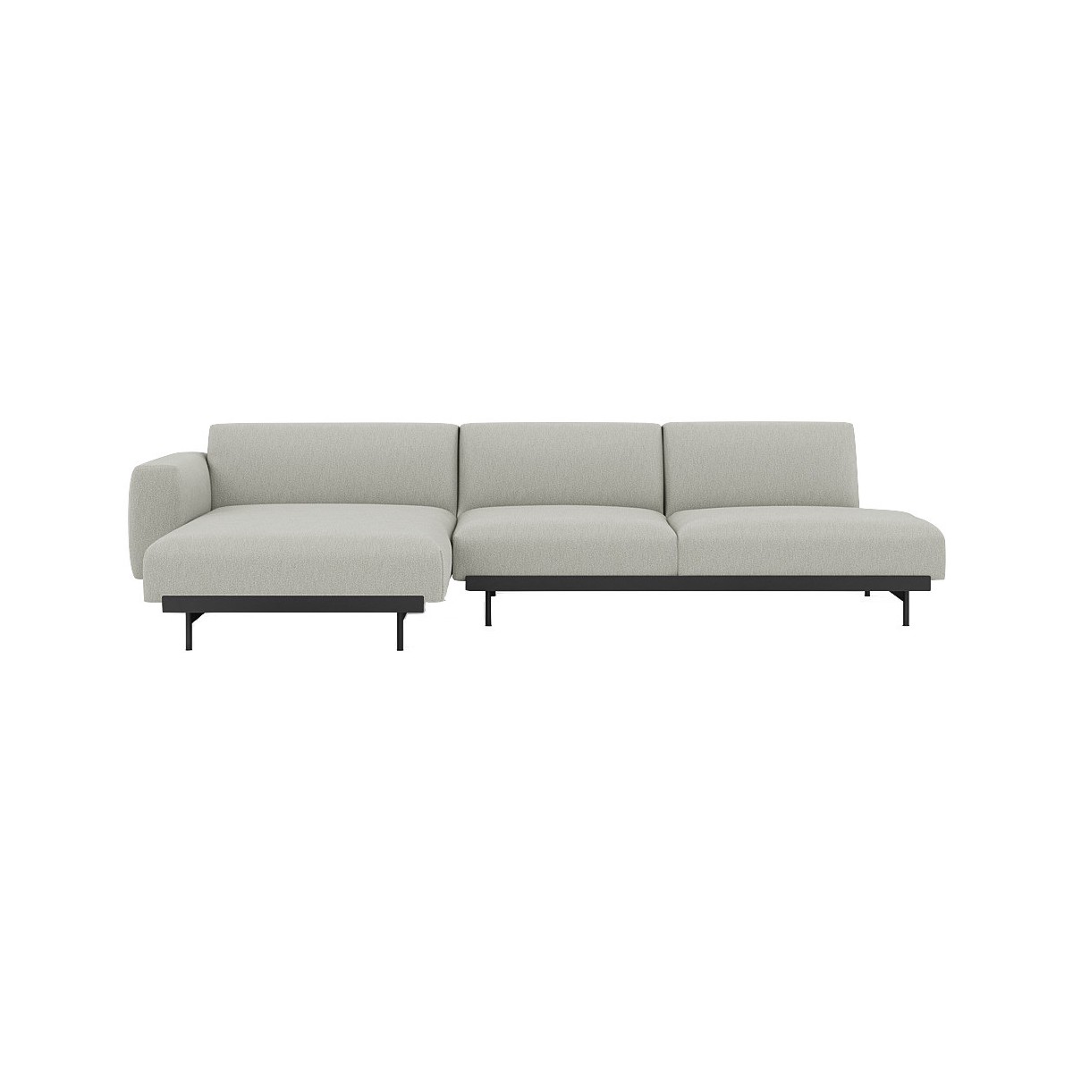 Clay 12 / black – In Situ 3-seater sofa / configuration 9 – 297 x 169 cm