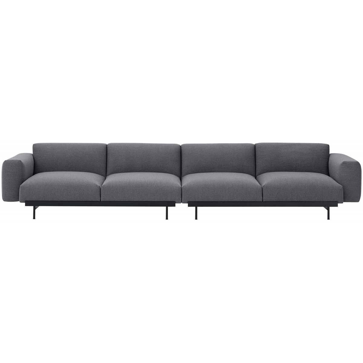 Ocean 80 / black – In Situ 4-seater sofa / configuration 1 – 360 x 107 cm
