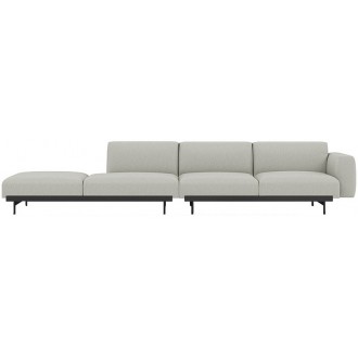 Clay 12 / black – In Situ 4-seater sofa / configuration 2 – 360 x 107 cm