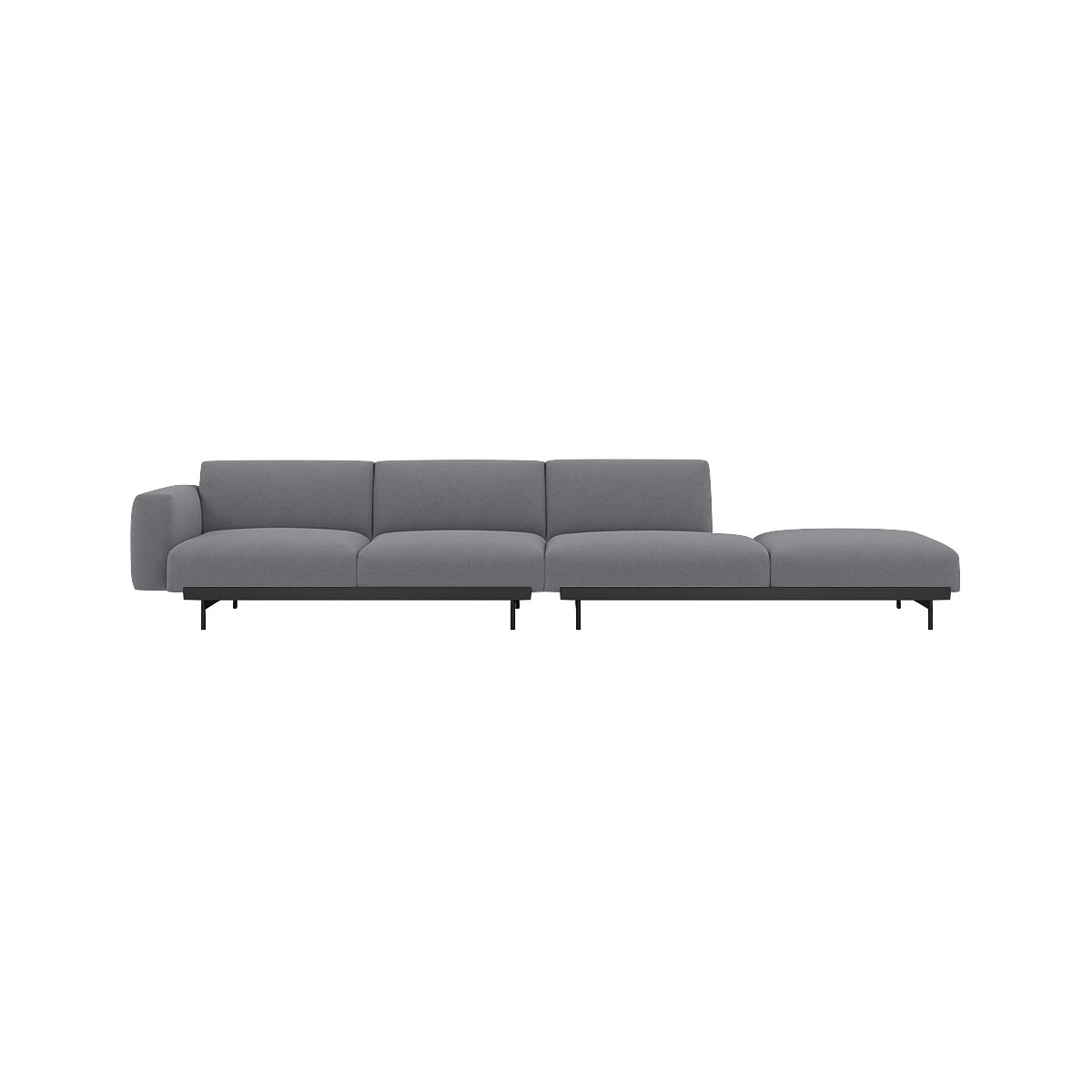 Ocean 80 / black – In Situ 4-seater sofa / configuration 3 – 360 x 107 cm