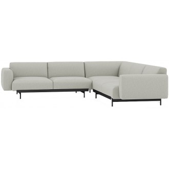 Clay 12 / black – In Situ corner sofa / configuration 1 – 287 x 287 cm