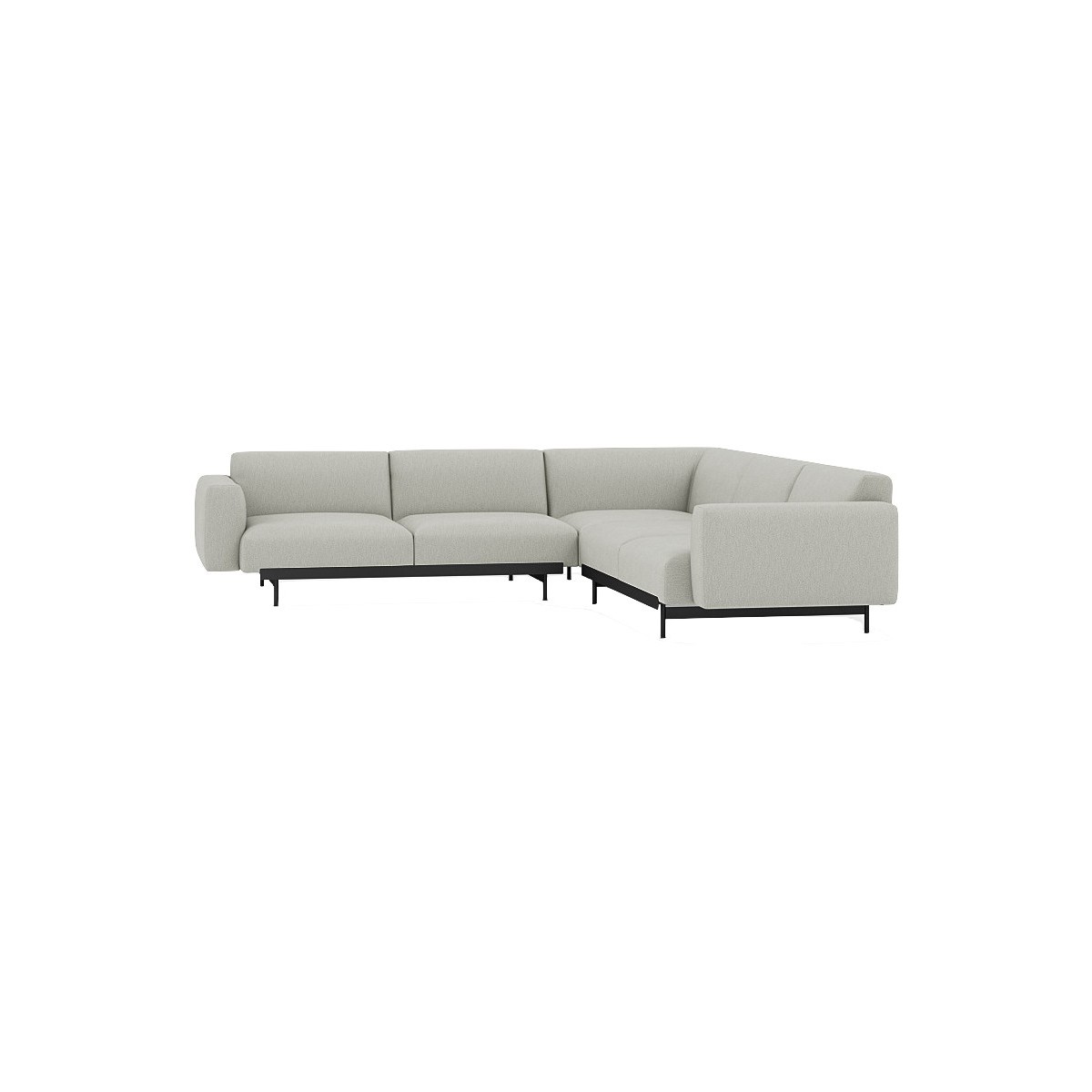 Clay 12 / black – In Situ corner sofa / configuration 1 – 287 x 287 cm