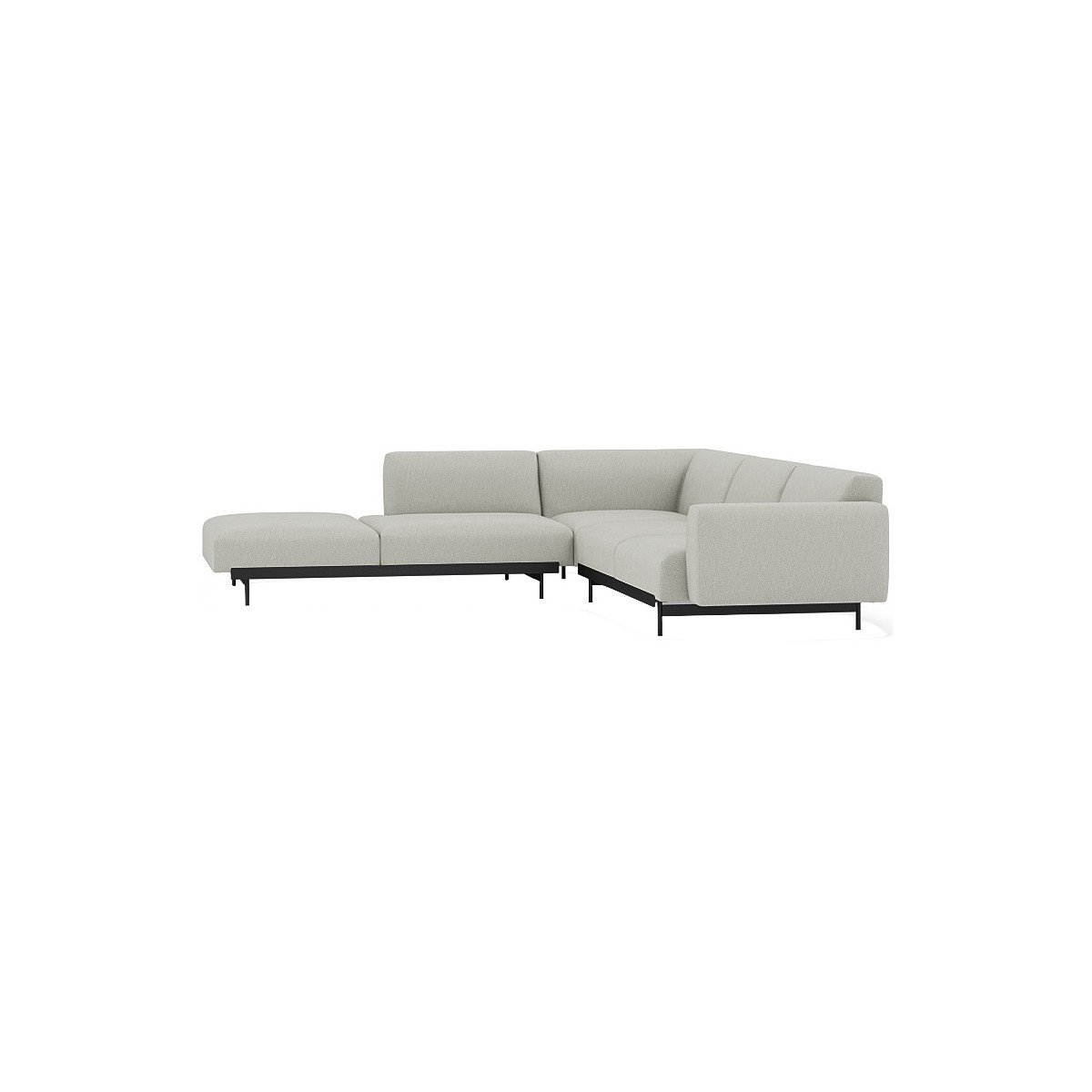 Clay 12 / black – In Situ corner sofa / configuration 2 – 287 x 287 cm