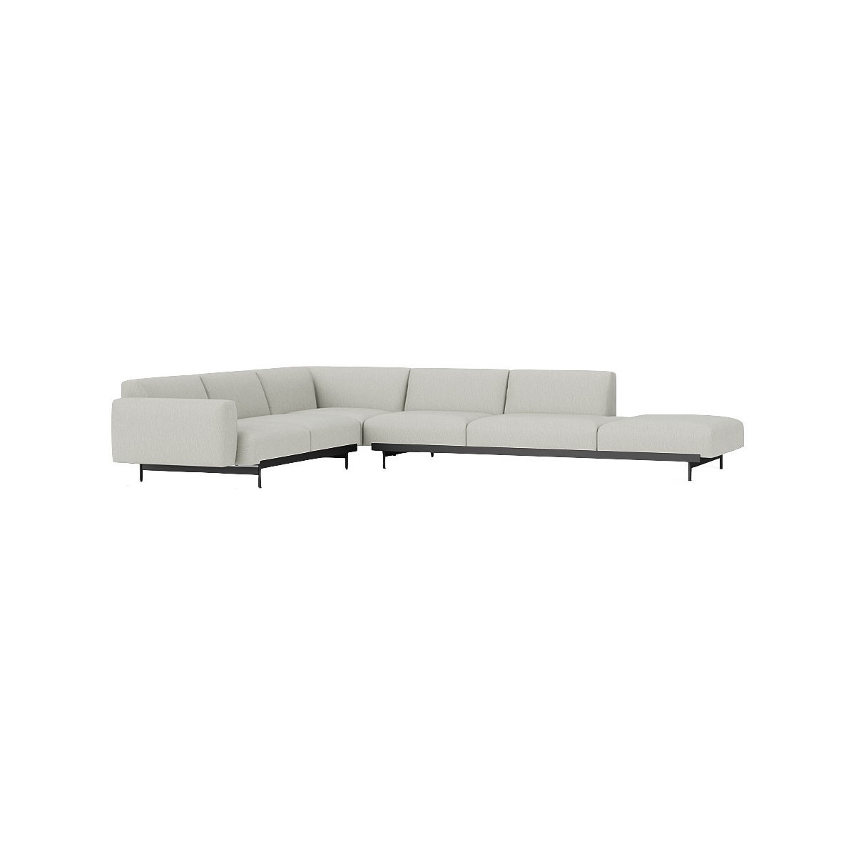 Clay 12 / black – In Situ corner sofa / configuration 7 – 368 x 287 cm
